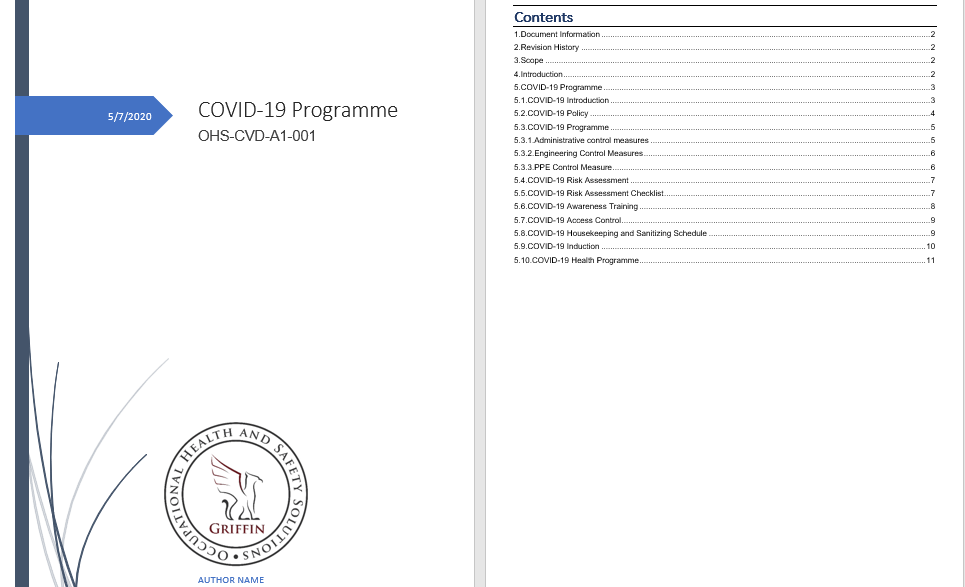 Covid-19 Programme example