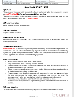OHS Plan example 2