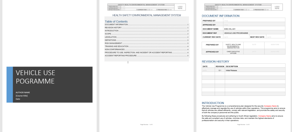 Programme example