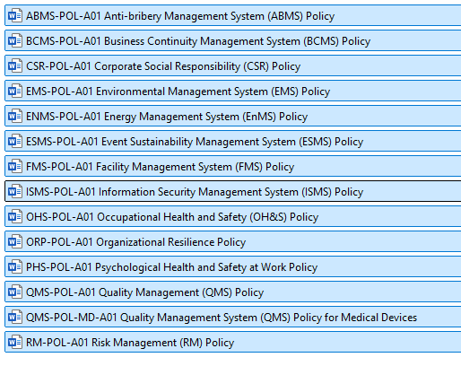 ISO Policy Templates Ready to Use